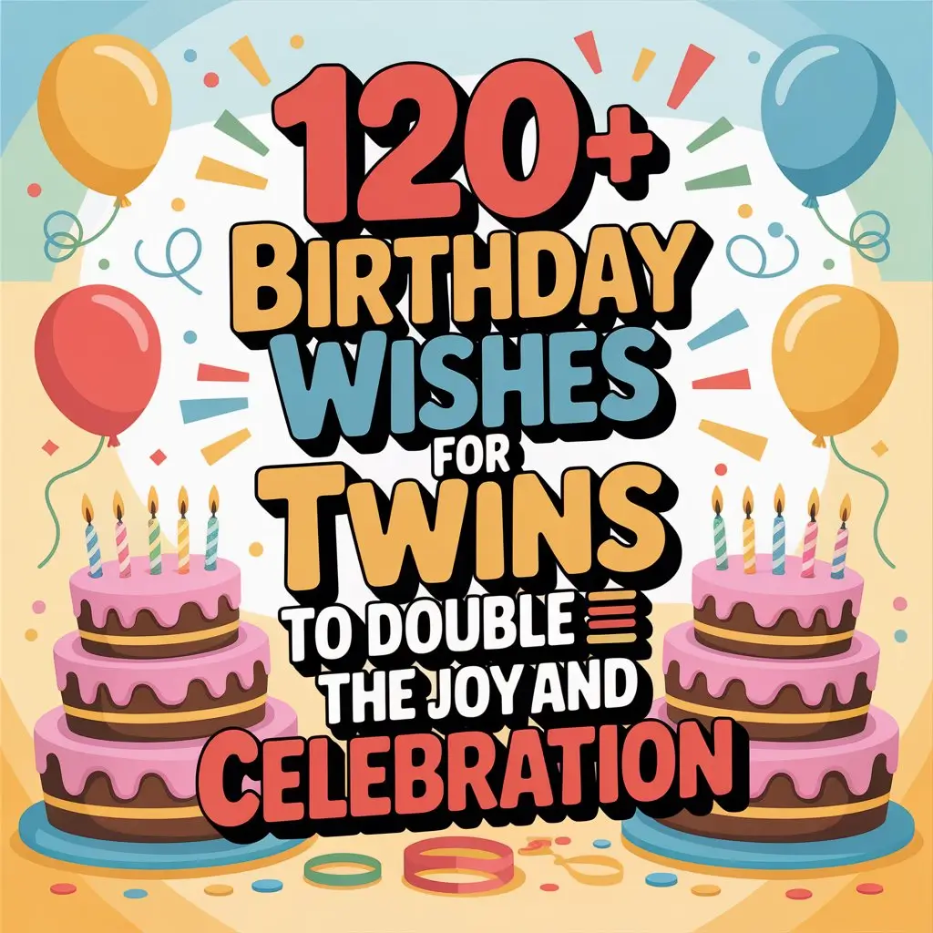 120+ Birthday Wishes for Twins to Double the Joy and Celebration