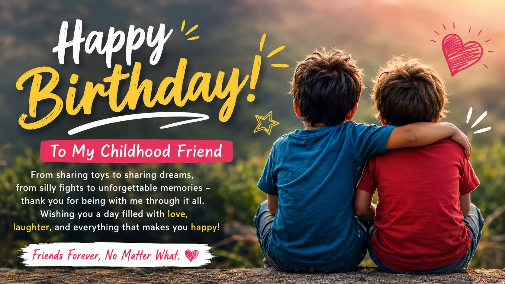 Birthday Wishes for Childhood Friend