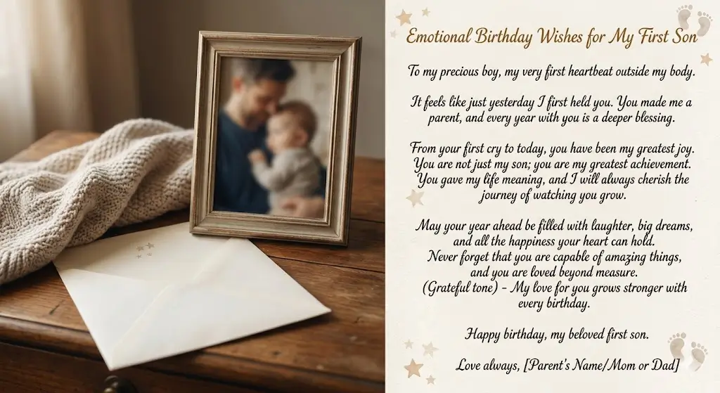 Emotional Birthday Wishes for my first Son