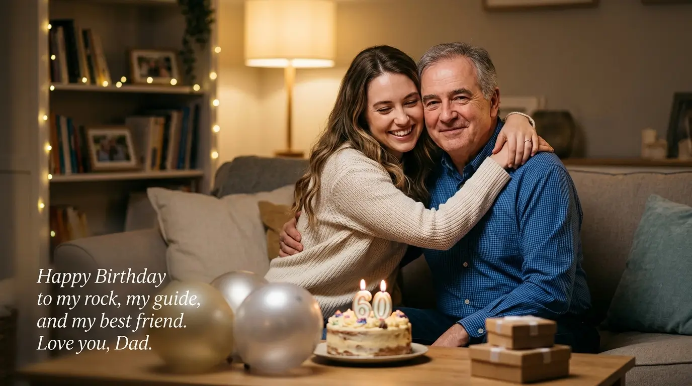 Short Heart Touching Birthday Wishes for Father From Daughter