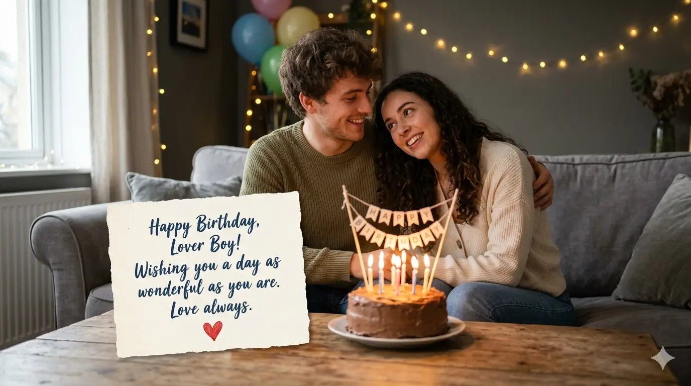 Simple Birthday Wishes for Lover Boy