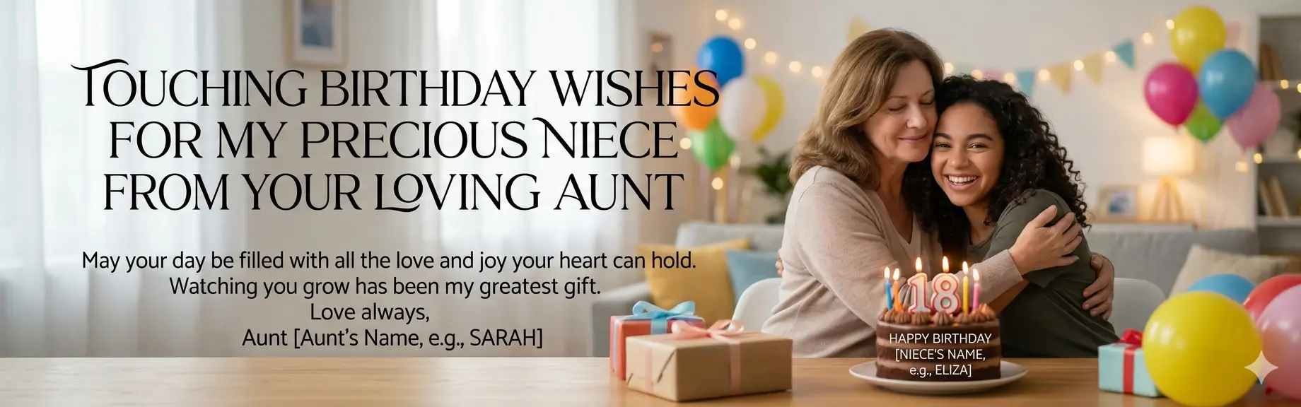 touching birthday wishes for niece from aunt
