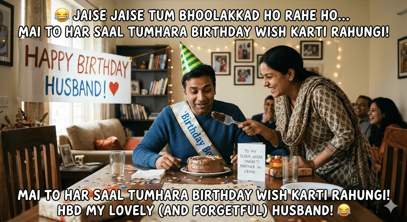 😂 Funny Birthday Wishes for Husband