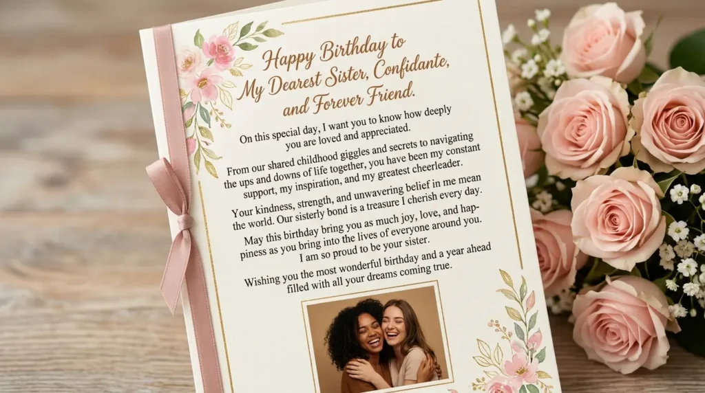 Emotional Birthday Wishes for Sister