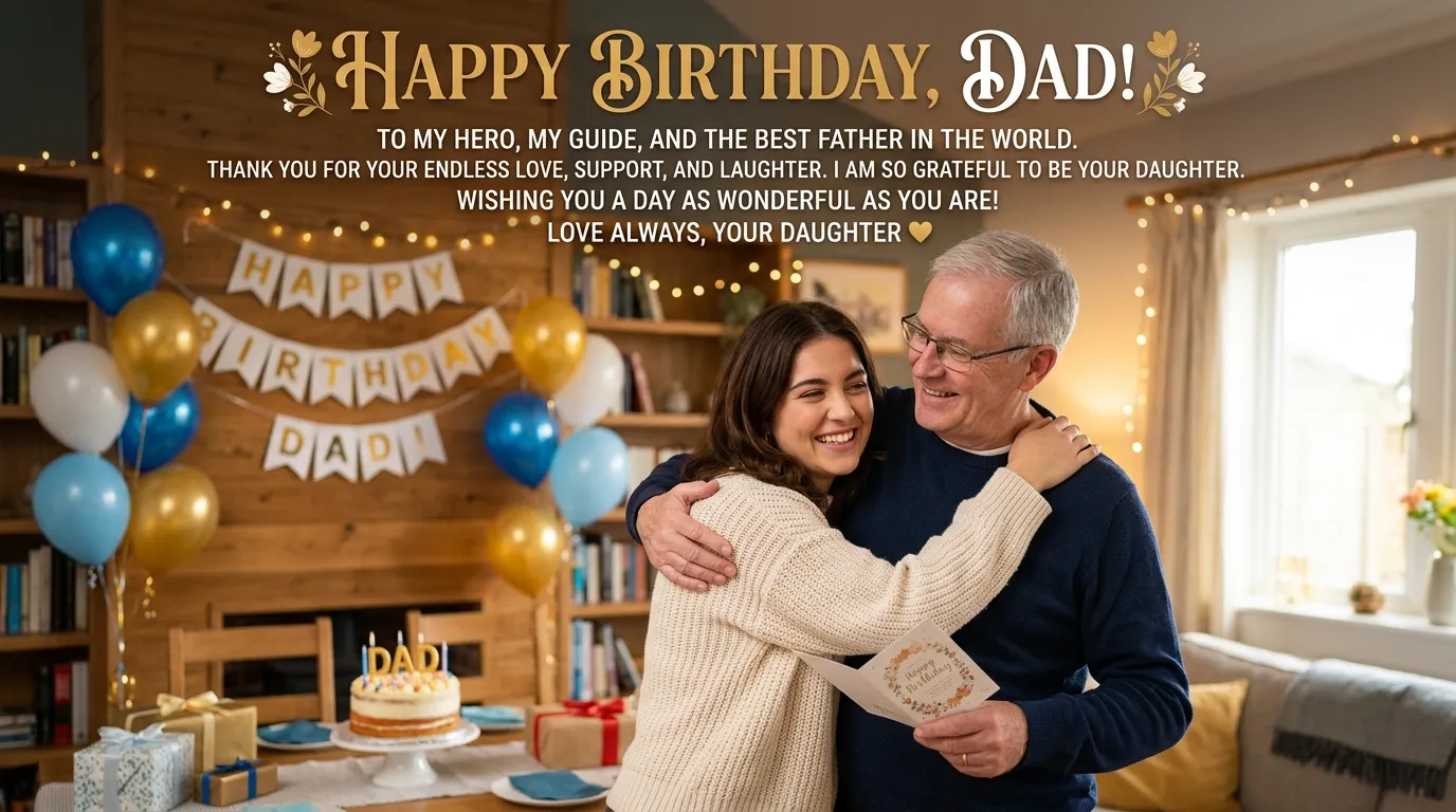Birthday Wishes for Father from Daughter