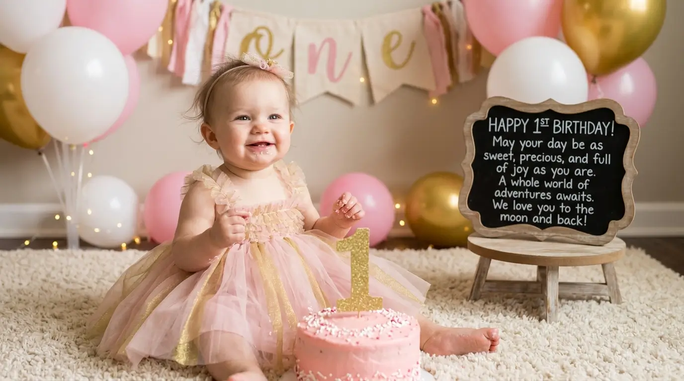First Birthday Wishes for Baby Girl