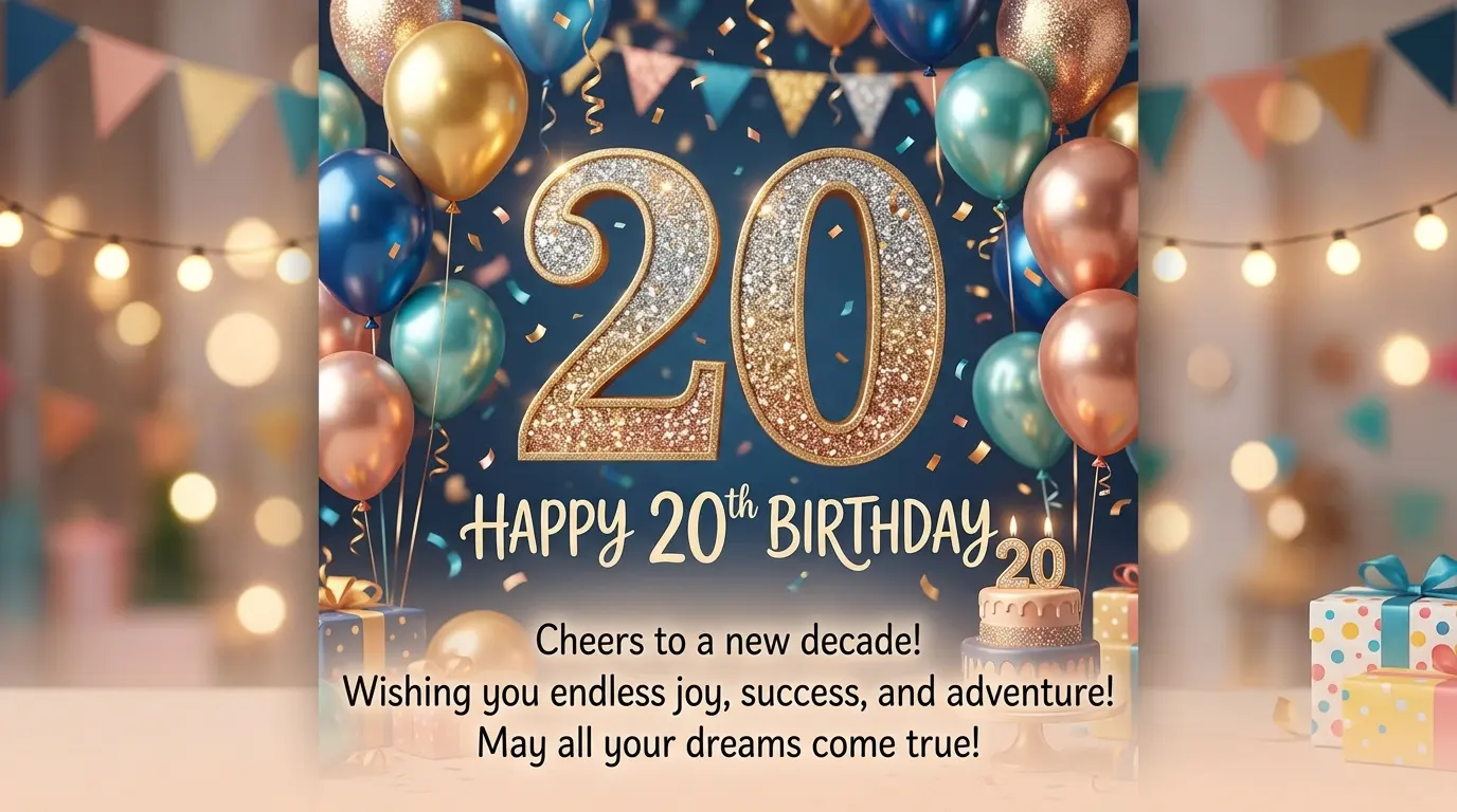 20th Birthday Wishes