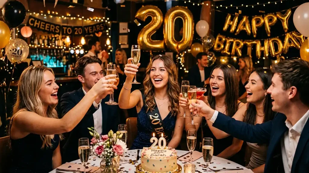 Cheers to 20th Birthday Wishes