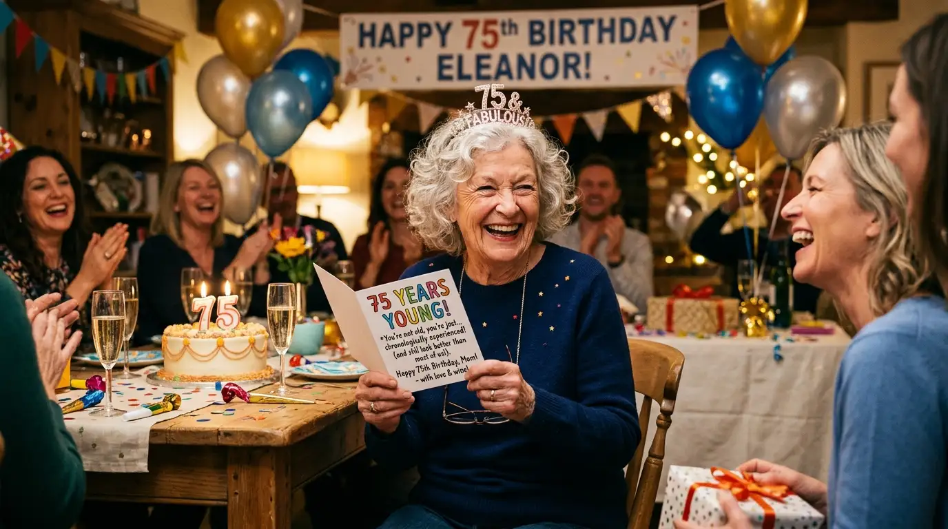 Funny 75th Birthday Wishes