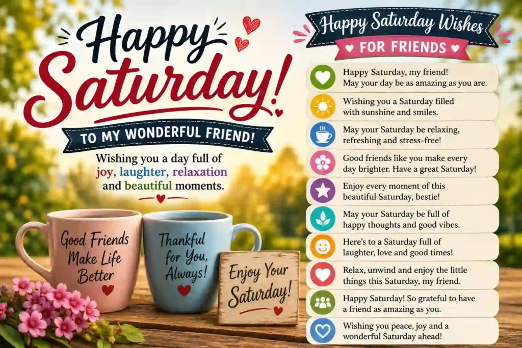 Happy Saturday Wishes for Friends