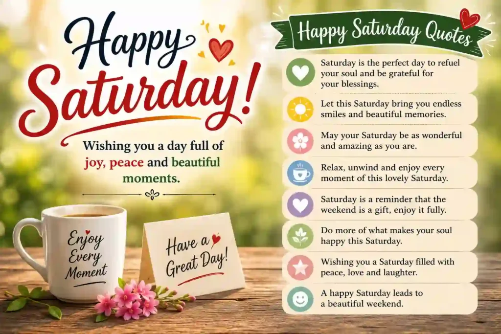 Happy Saturday Wishes Quotes