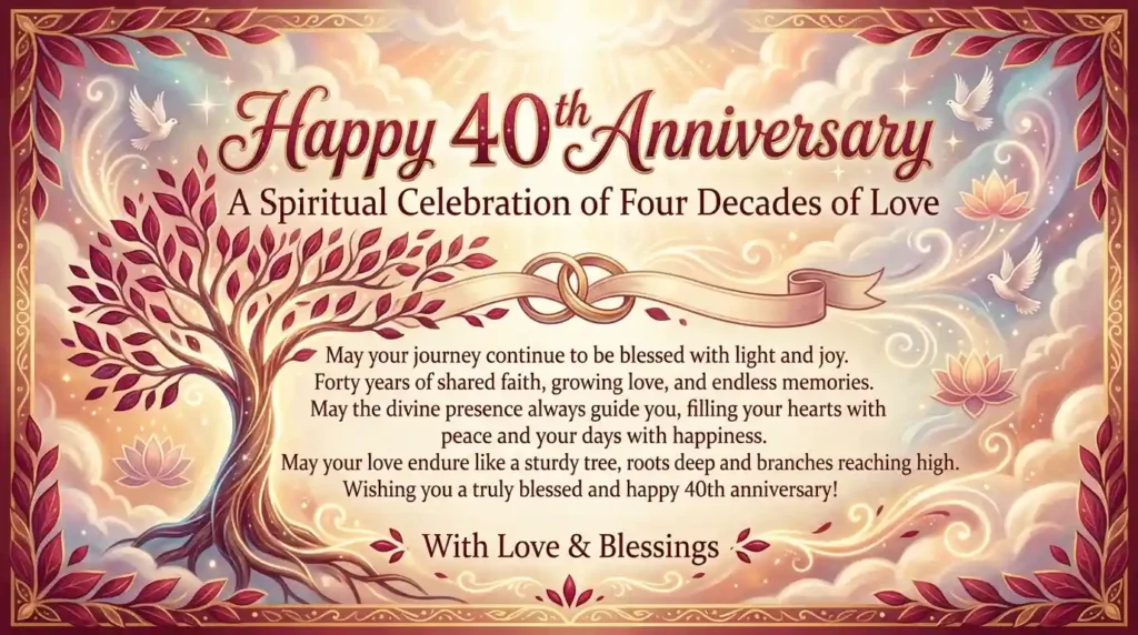 Spiritual Happy 40th Anniversary Wishes