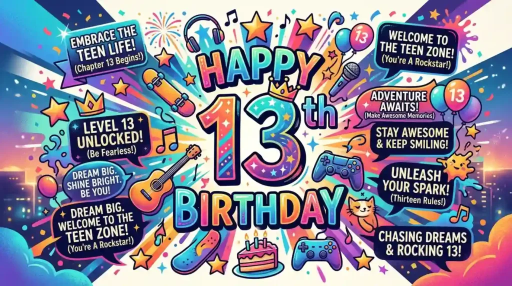  Unique & Creative Happy 13th Birthday Wishes